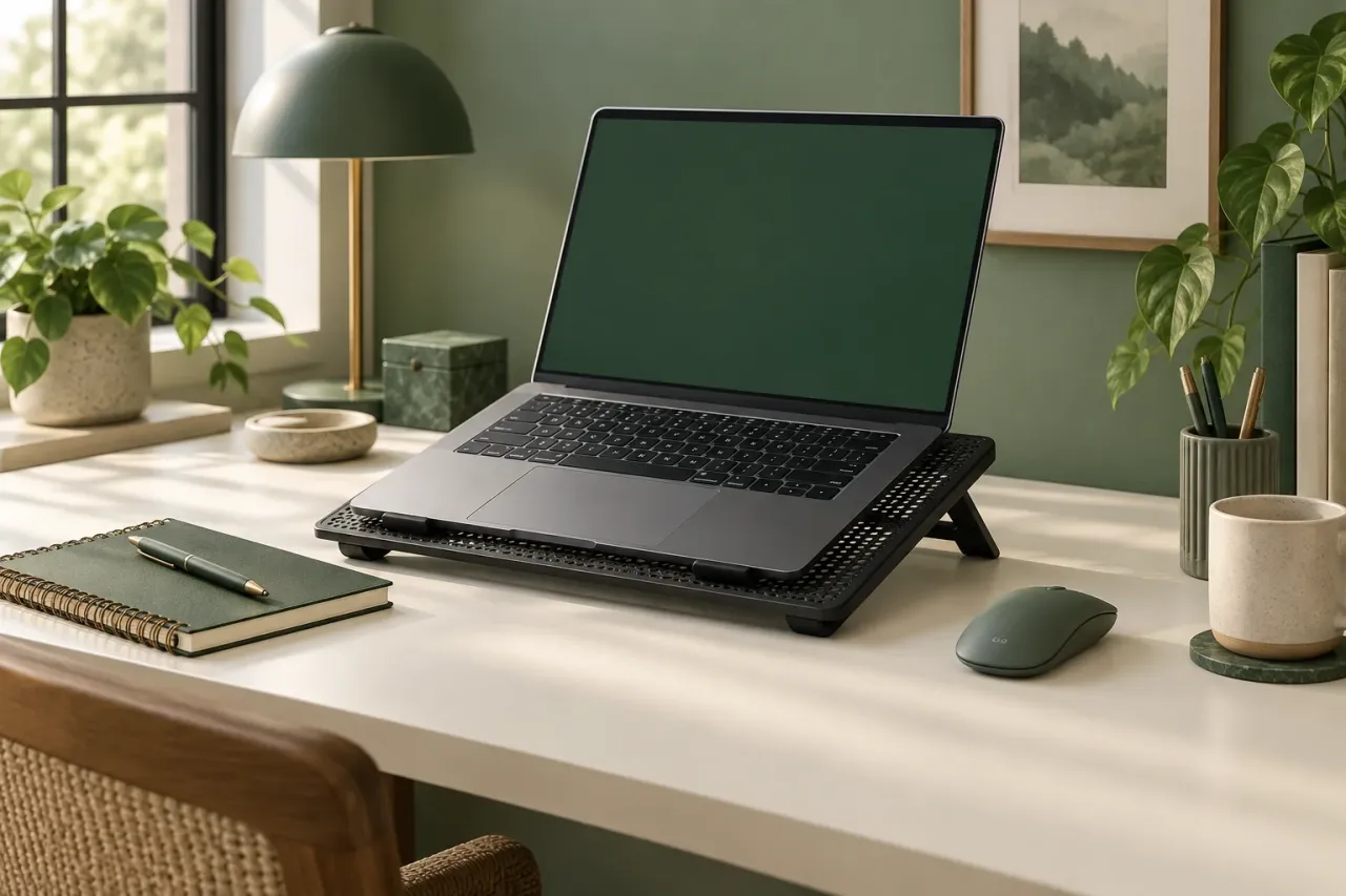 Editorial illustration: What to Check Before Buying a Laptop Cooling Pad